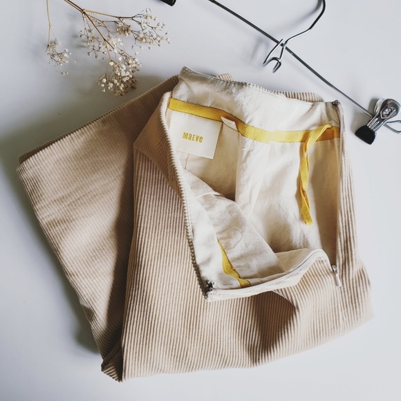 Anthropologie Maeve Tan Corduroy Skirt - Picture 1 of 7